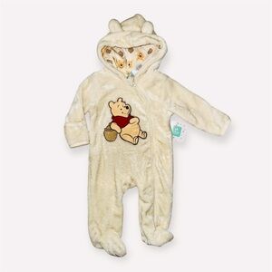 New Winnie The Pooh Soft Hooded Footie